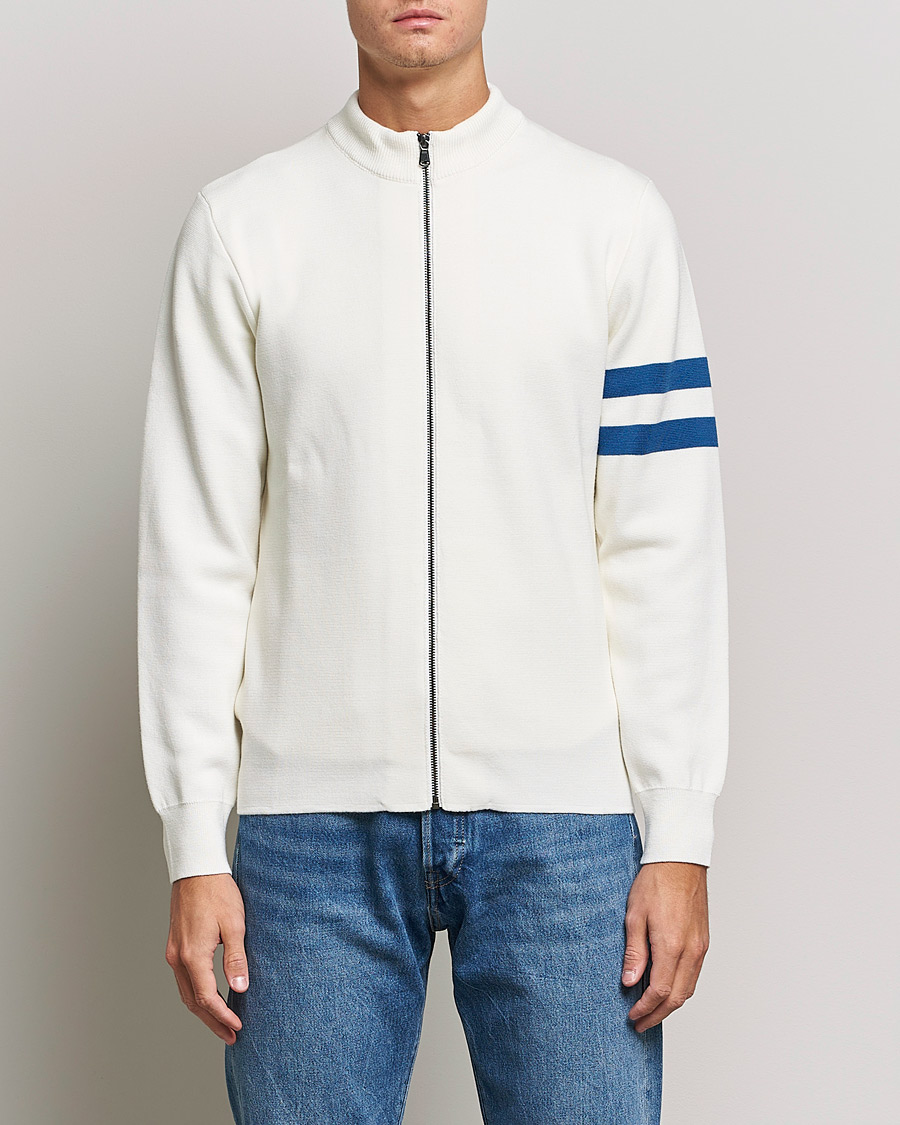 Homme | Pulls Et Tricots | Sunspel | Paul Weller Extra Fine Merino Zip Cardigan White