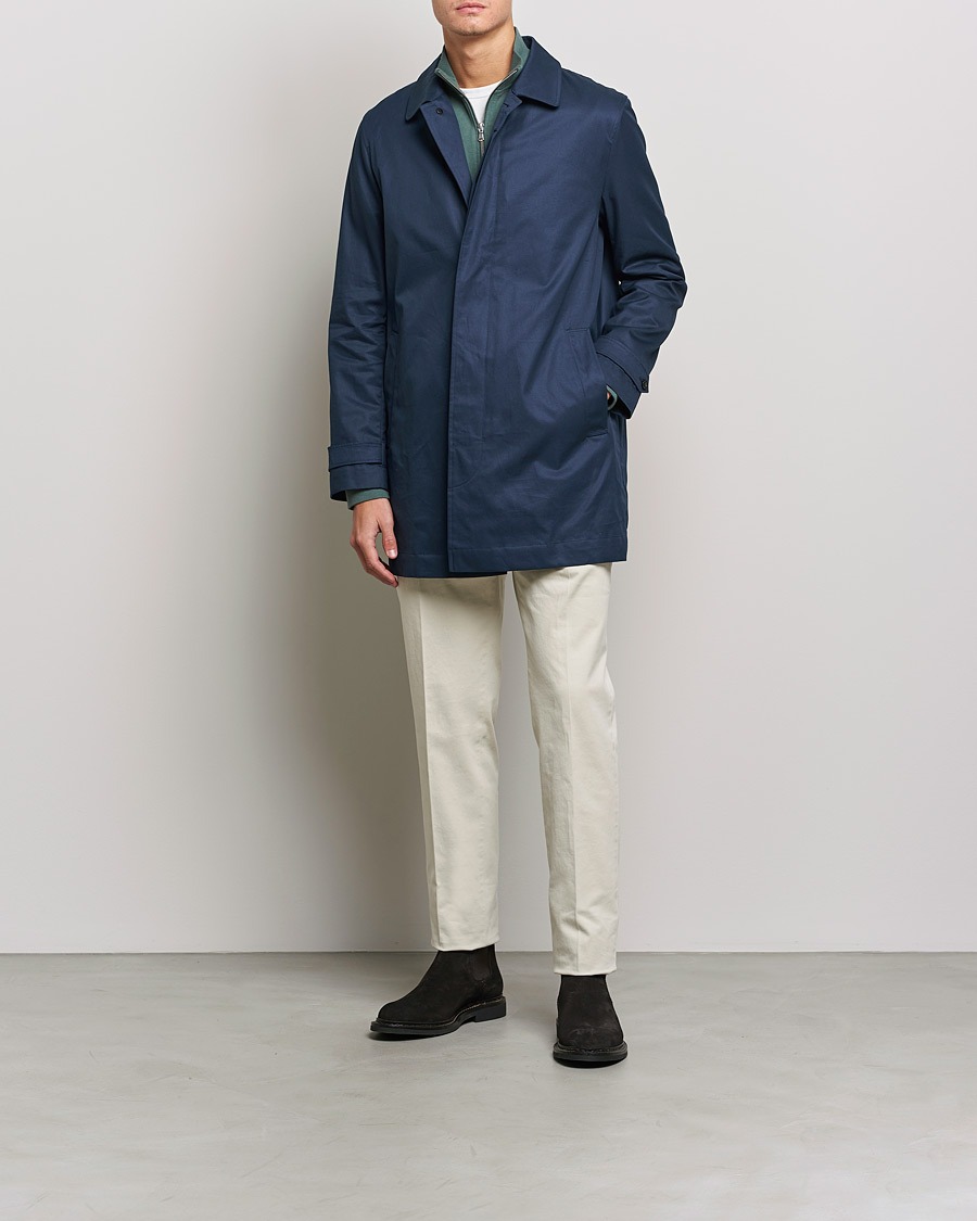 Homme | Manteaux Et Vestes | Sunspel | Paul Weller Technical Cotton Mac Night Sky