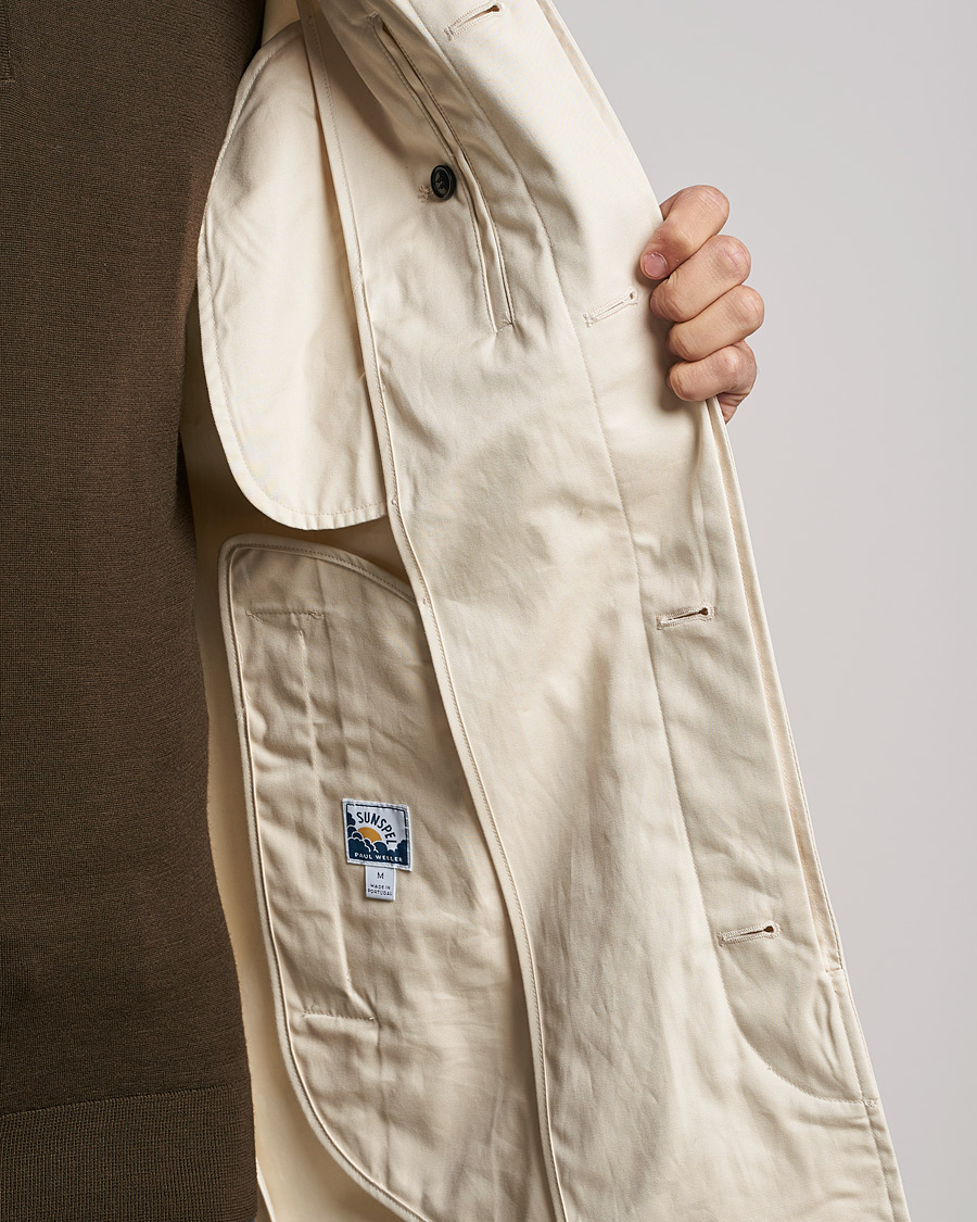 Homme | Manteaux Et Vestes | Sunspel | Paul Weller Technical Cotton Mac Stone