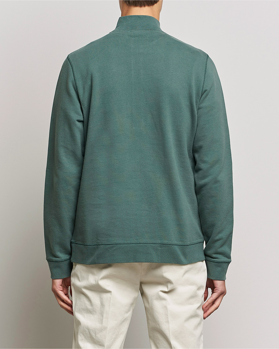 Homme | Pulls Et Tricots | Sunspel | Loopback Half Zip Sweatshirt Racing Green