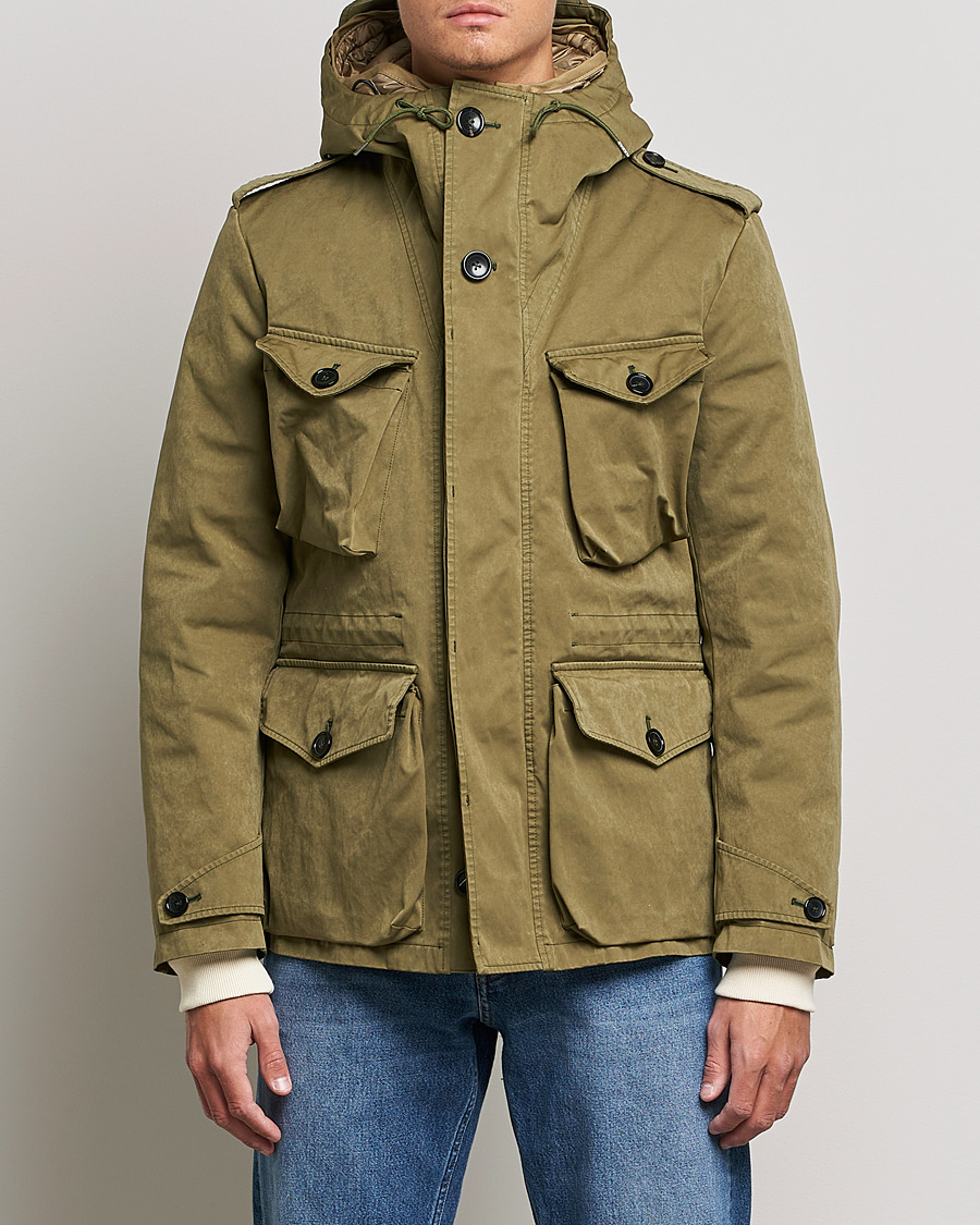 Homme | Manteaux Et Vestes | Ten c | Smok Snow OJJ Hooded Field Jacket Olive