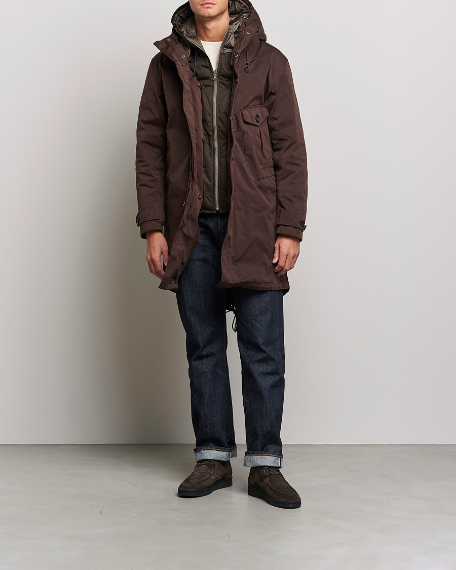 Homme | Manteaux Et Vestes | Ten c | OJJ Cyclone Parka Brown