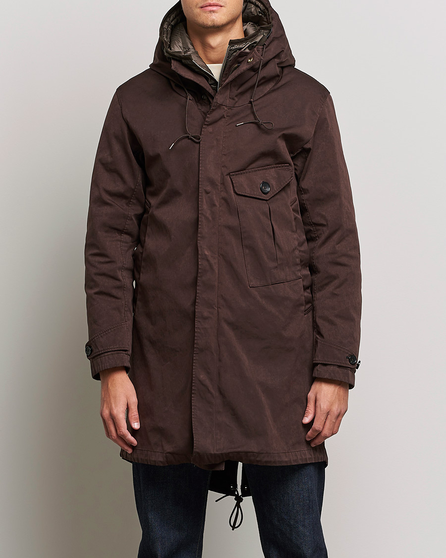 Homme | Manteaux Et Vestes | Ten c | OJJ Cyclone Parka Brown