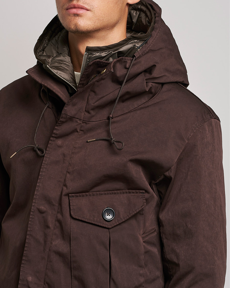 Homme | Manteaux Et Vestes | Ten c | OJJ Cyclone Parka Brown