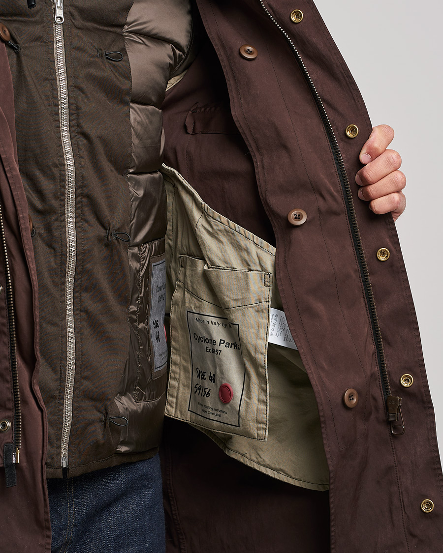 Homme | Manteaux Et Vestes | Ten c | OJJ Cyclone Parka Brown