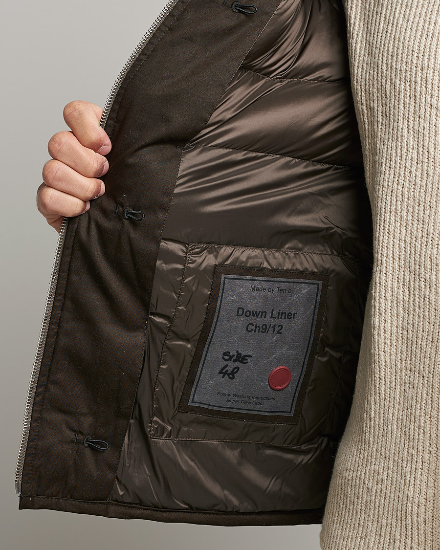 Homme | Manteaux Et Vestes | Ten c | Hooded Down Liner Brown