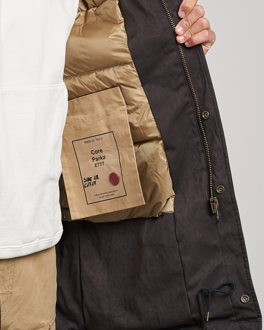 Homme | Manteaux Et Vestes | Ten c | OJJ Core Down Parka Dark Brown