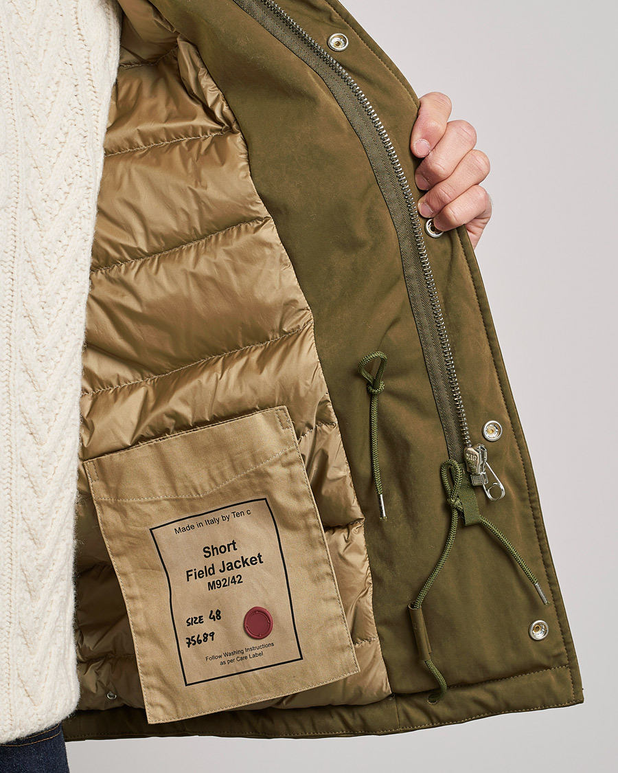 Homme | Manteaux Et Vestes | Ten c | Padded OJJ Short Field Jacket Olive