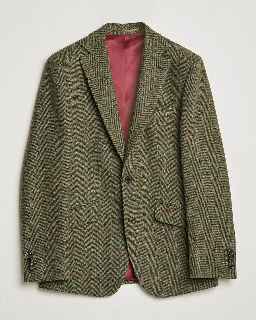 Homme | Blazers | Walker Slater | Edward Lambswool Tweed Blazer Green