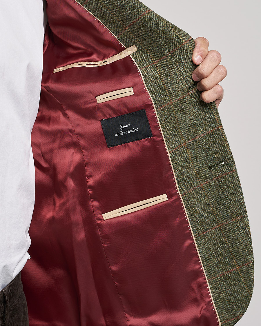 Homme | Blazers | Walker Slater | Edward Lambswool Tweed Blazer Green