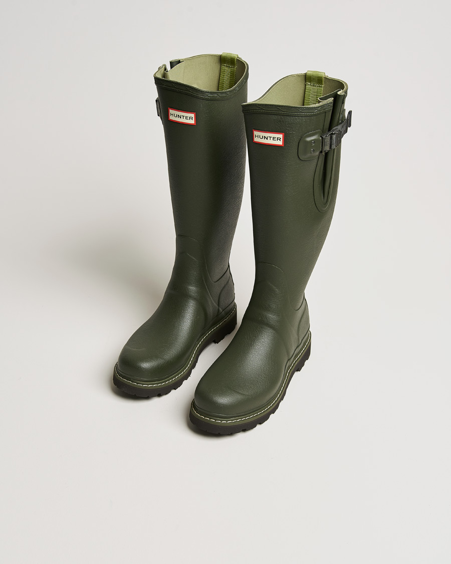 Homme |  | Hunter Boots | Balmoral Commando Sole Boot Dark Olive