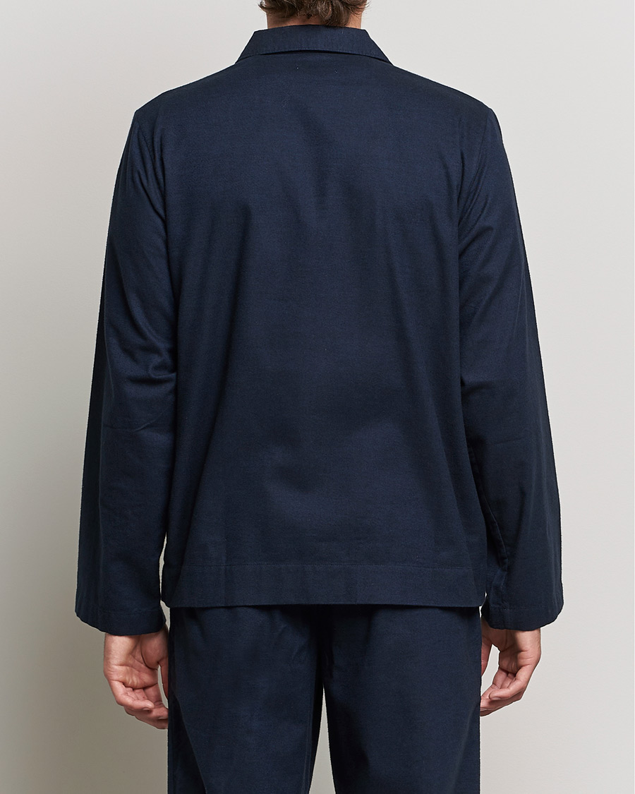 Homme | Peignoirs Et Pyjamas | Tekla | Flannel Pyjama Shirt Midnight Blue