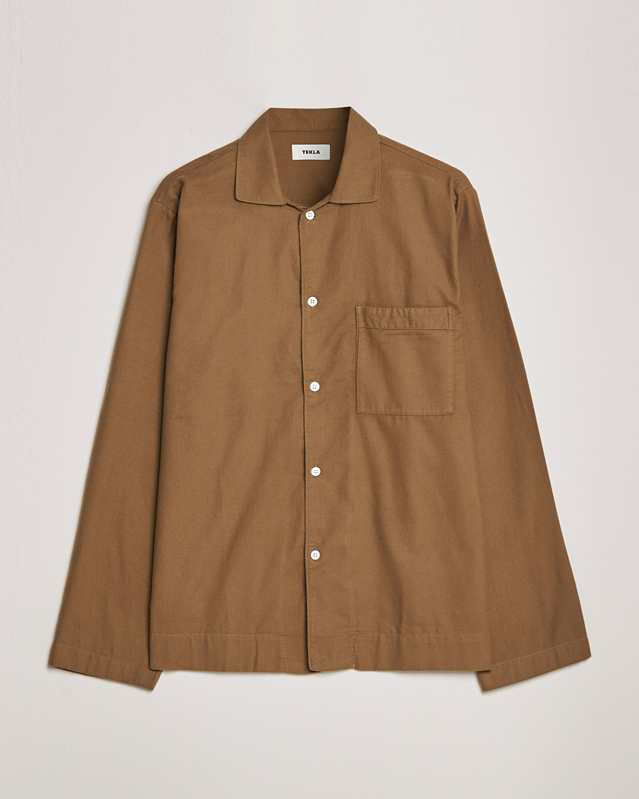 Homme | Peignoirs Et Pyjamas | Tekla | Flannel Pyjama Shirt Moss