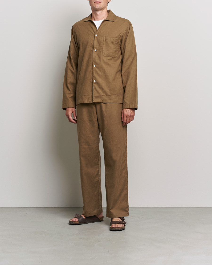 Homme | Peignoirs Et Pyjamas | Tekla | Flannel Pyjama Shirt Moss