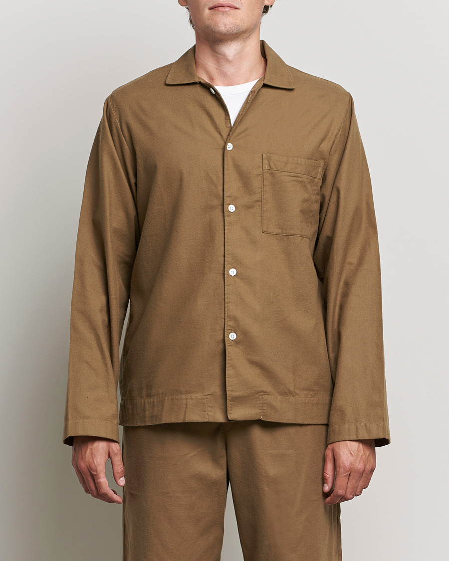 Homme | Hauts De Pyjama | Tekla | Flannel Pyjama Shirt Moss