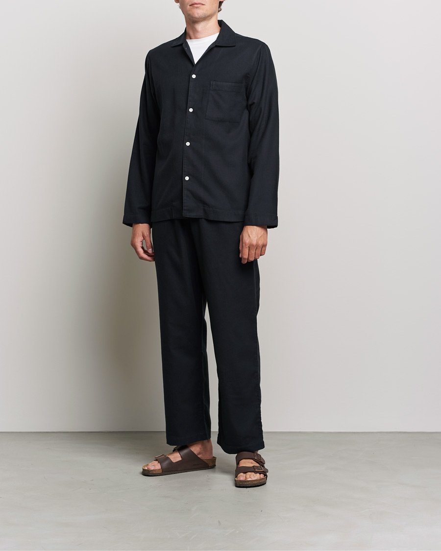 Homme | Peignoirs Et Pyjamas | Tekla | Flannel Pyjama Pants Lucid Black