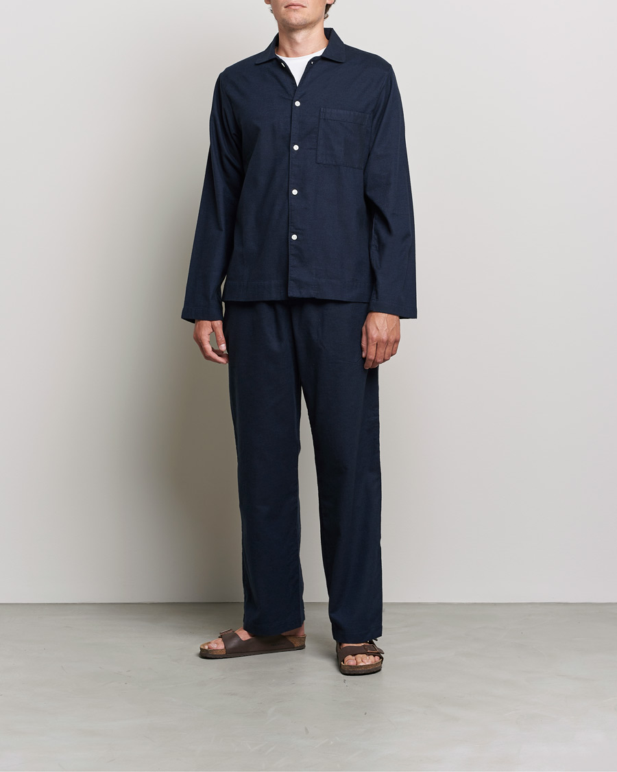 Homme | Peignoirs Et Pyjamas | Tekla | Flannel Pyjama Pants Midnight Blue