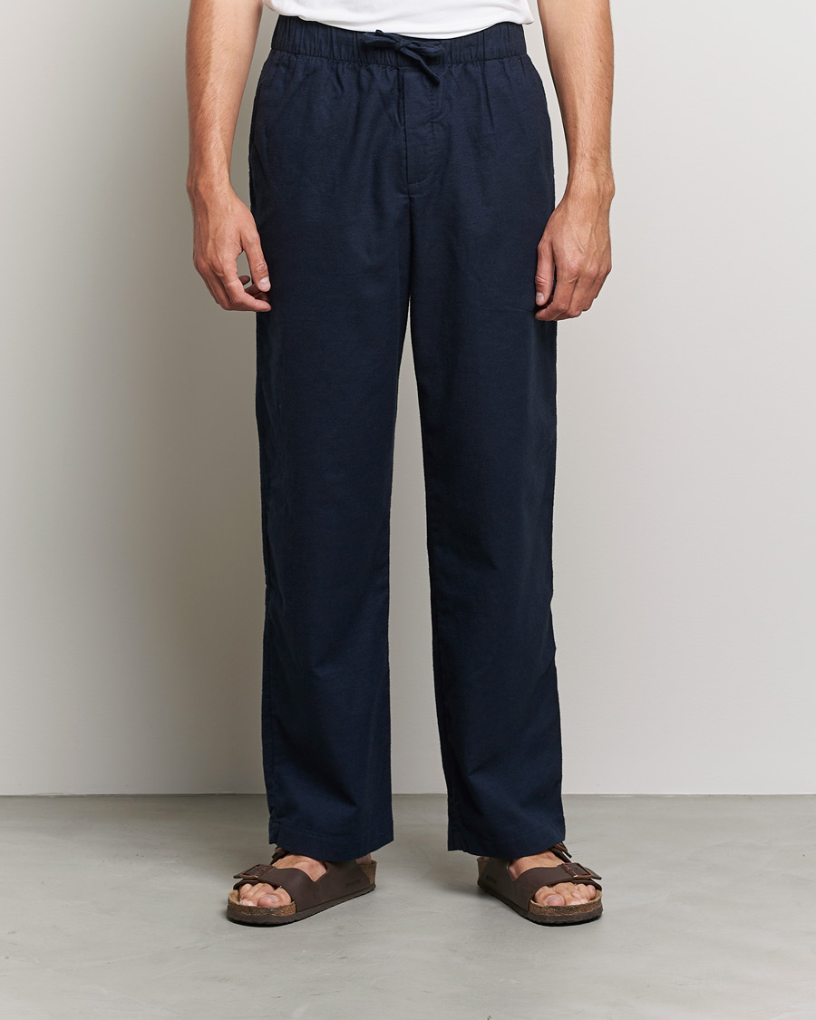 Homme | Peignoirs Et Pyjamas | Tekla | Flannel Pyjama Pants Midnight Blue