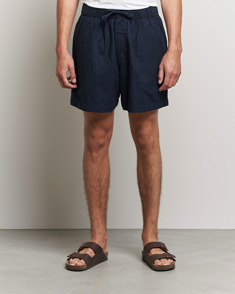 Homme | Peignoirs Et Pyjamas | Tekla | Flannel Pyjama Shorts Midnight Blue