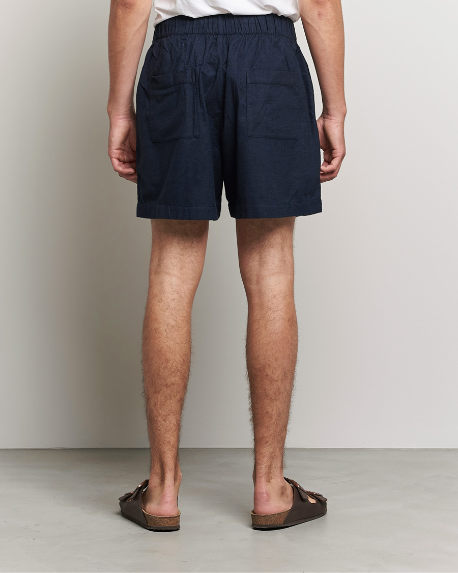 Homme | Peignoirs Et Pyjamas | Tekla | Flannel Pyjama Shorts Midnight Blue