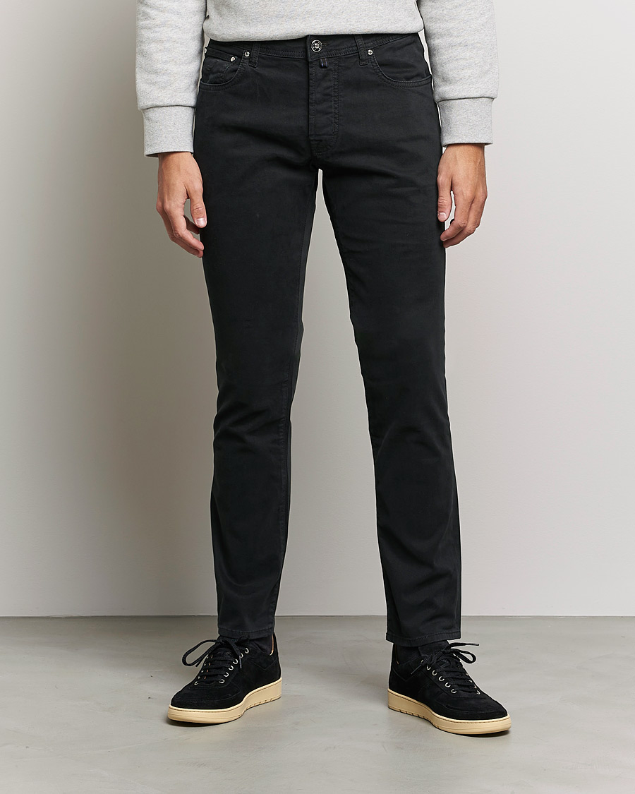 Homme | Pantalons | Jacob Cohën | Bard 5-Pocket Cotton Trousers Black