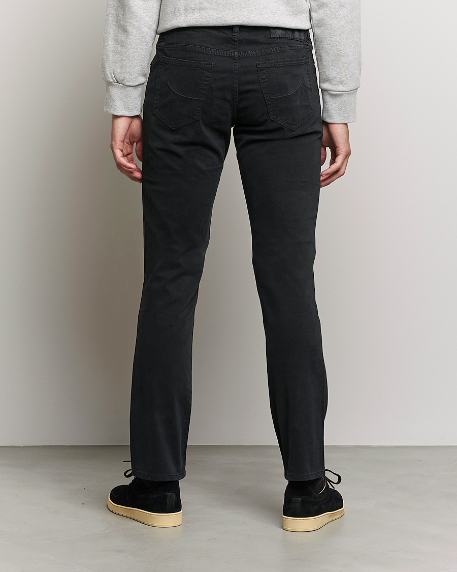 Homme | Pantalons | Jacob Cohën | Bard 5-Pocket Cotton Trousers Black