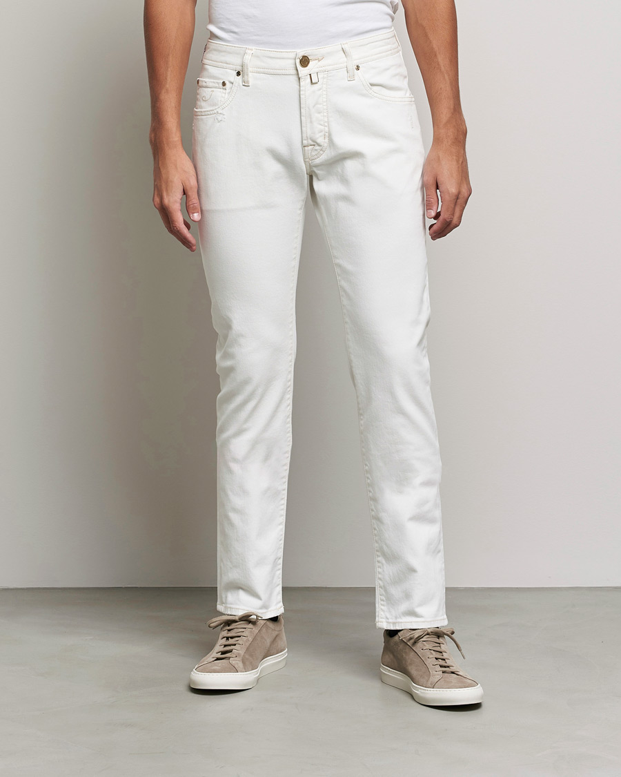 Homme | Jeans | Jacob Cohën | Nick Bio Cotton Slim Fit Jeans Off White