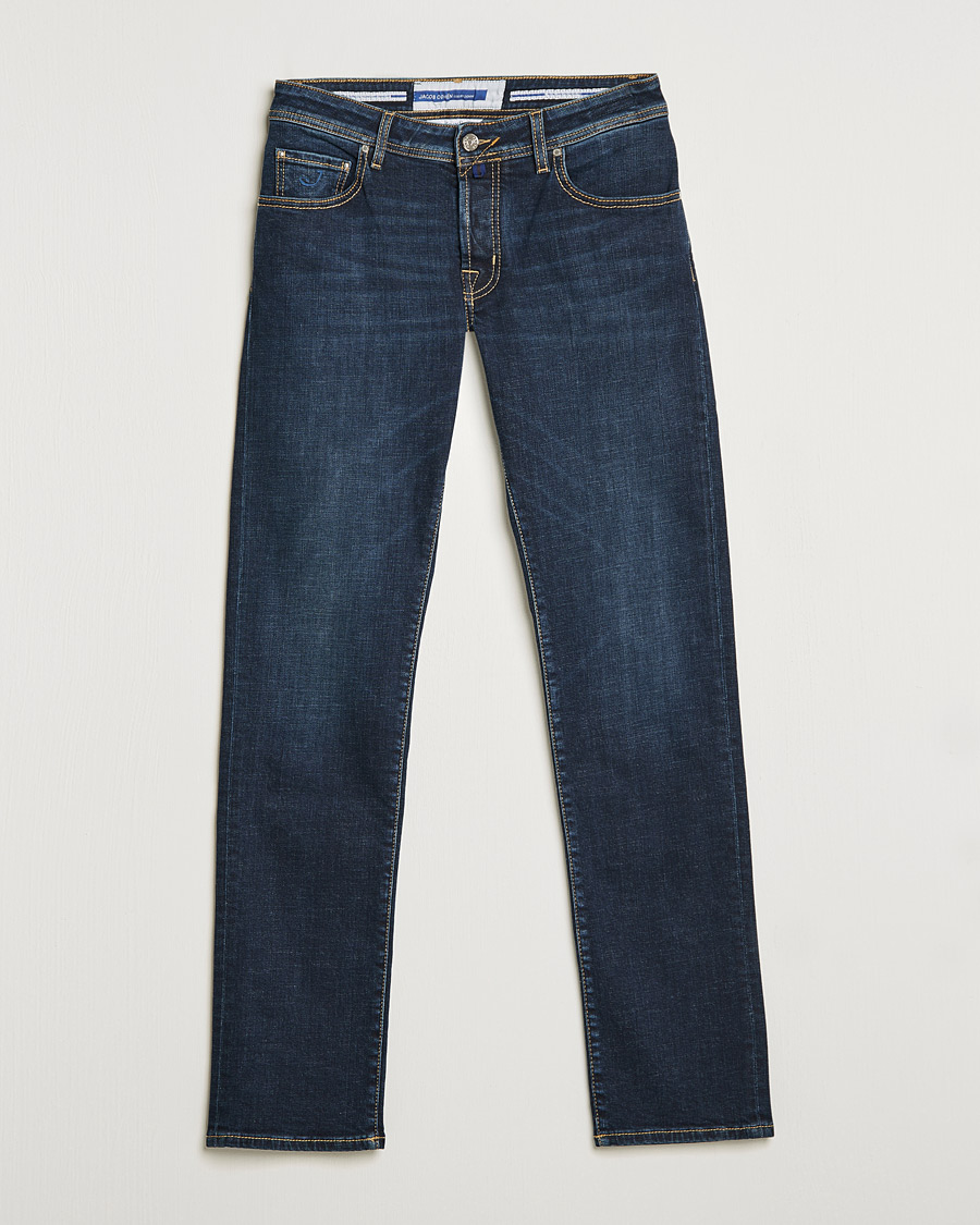 Homme | Jeans | Jacob Cohën | Nick Slim Fit Organic Cotton Jeans Mid Blue