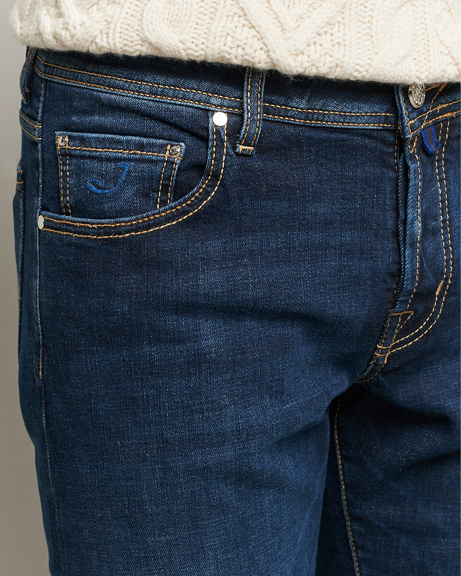 Homme | Jeans | Jacob Cohën | Nick Slim Fit Organic Cotton Jeans Mid Blue