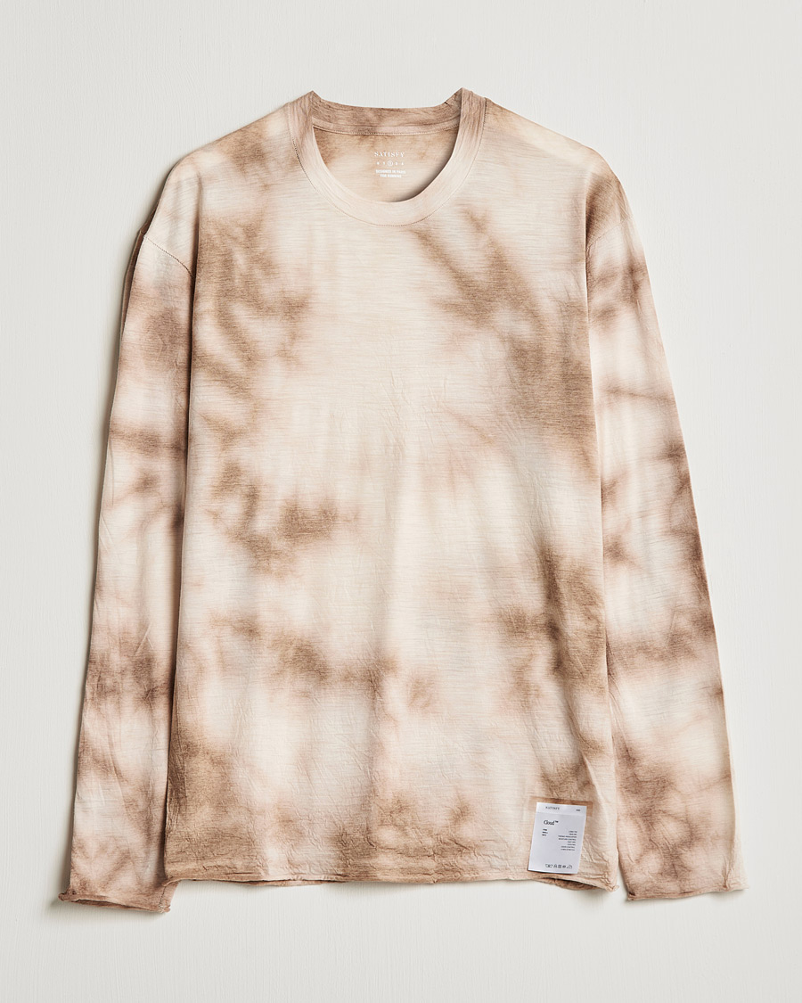 Homme | T-shirts | Satisfy | CloudMerino Long Sleeve T-Shirt Thrush Batik