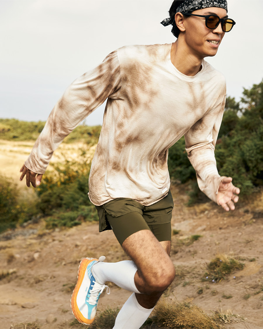 Homme | T-shirts | Satisfy | CloudMerino Long Sleeve T-Shirt Thrush Batik