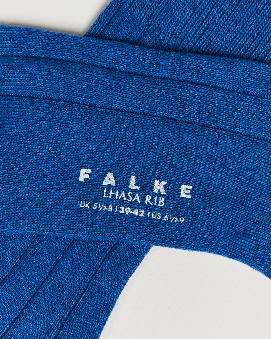Men | Socks merino wool | Falke | Lhasa Cashmere Socks Sapphire Blue