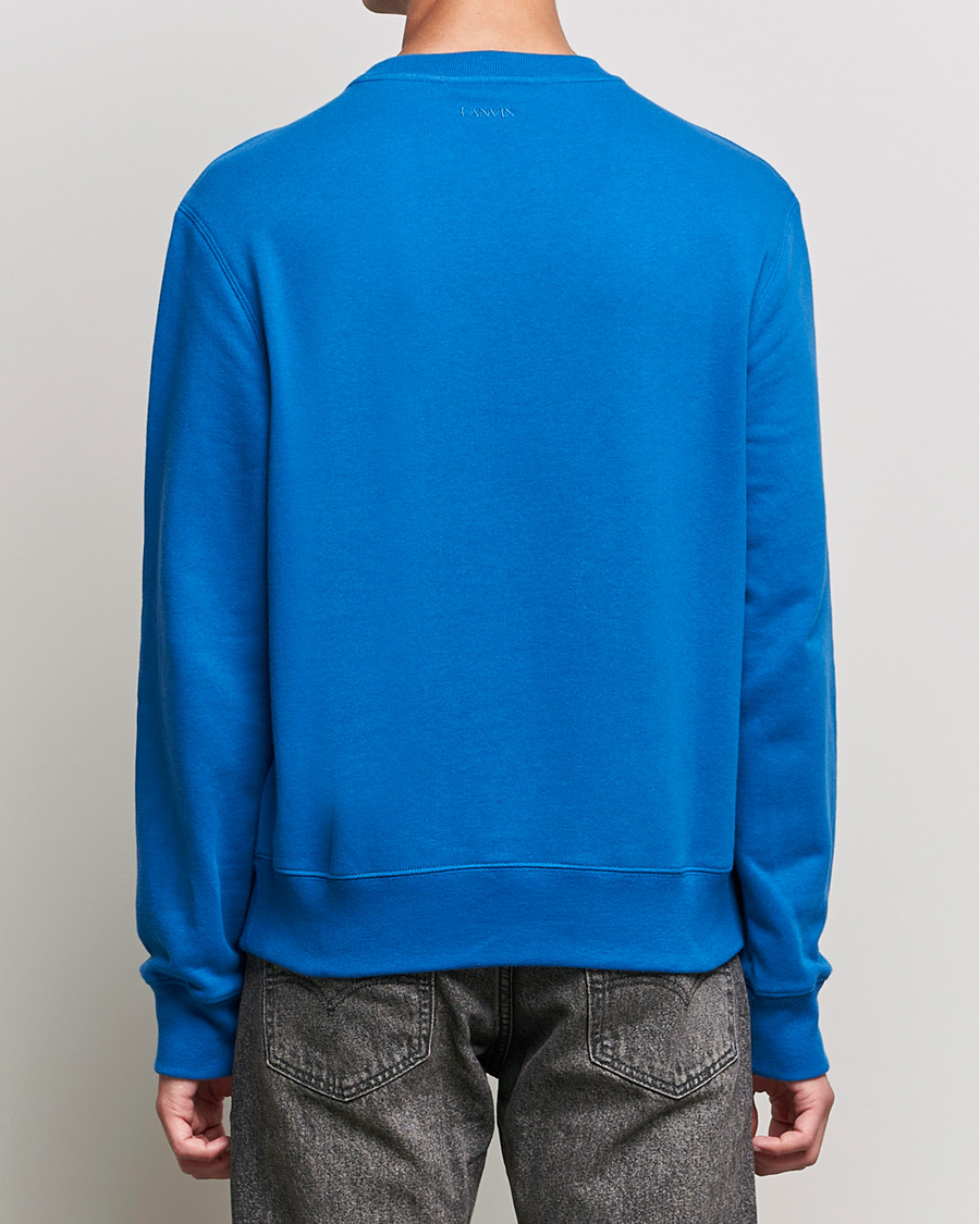 Homme | Pulls Et Tricots | Lanvin | Curb Logo Sweatshirt Blue Ocean