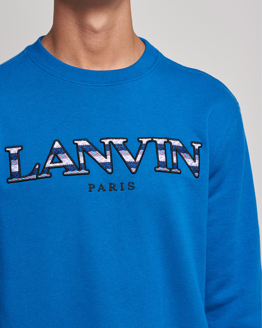 Homme | Pulls Et Tricots | Lanvin | Curb Logo Sweatshirt Blue Ocean