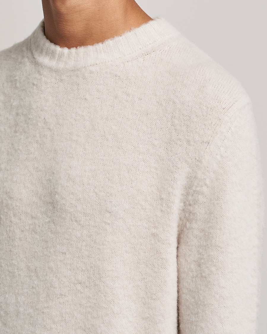 Homme | Pulls Et Tricots | Piacenza Cashmere | Brushed Wool Crew Neck Beige