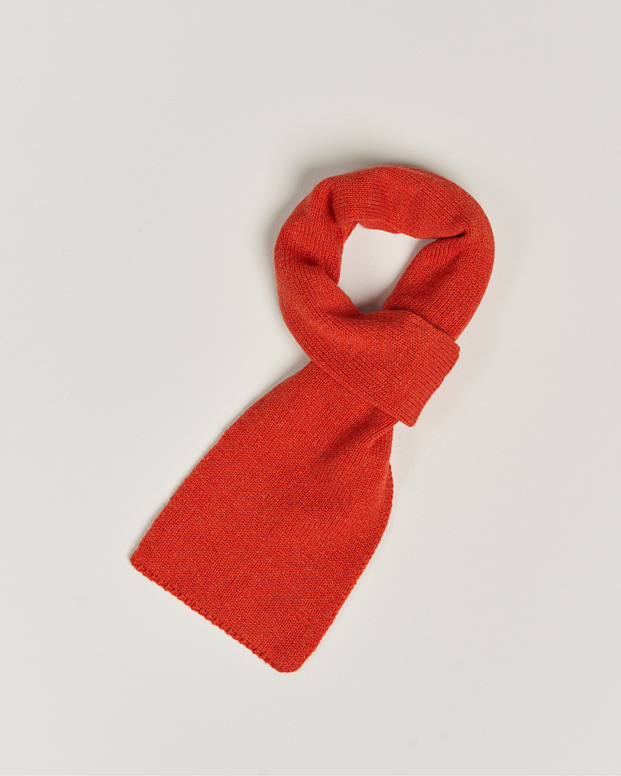 Homme | Piacenza Cashmere Short Loop Cashmere Scarf Orange | Piacenza Cashmere | Short Loop Cashmere Scarf Orange