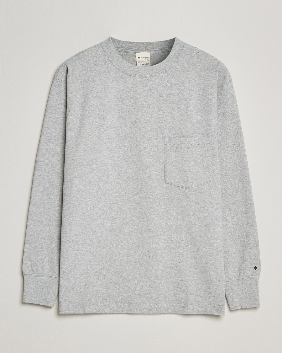 Homme | T-shirts | Snow Peak | Recycled Cotton Heavy L/S T shirt Medium Grey