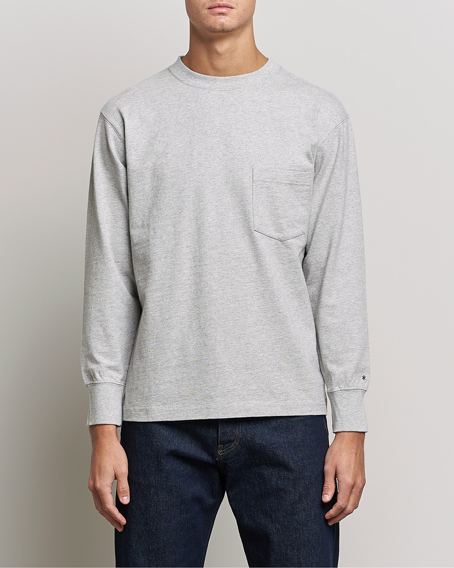 Homme | T-shirts | Snow Peak | Recycled Cotton Heavy L/S T shirt Medium Grey