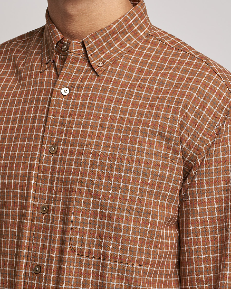 Homme | Chemises | Snow Peak | Warm Cotton Button Down Shirt Brown Check