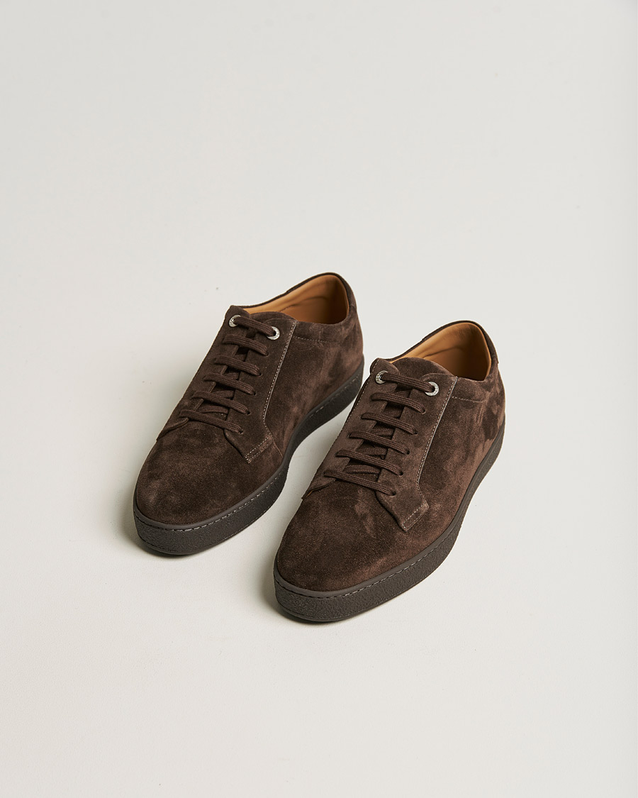 Homme | John Lobb Molton Soft Suede Sneaker Dark Brown Suede | John Lobb | Molton Soft Suede Sneaker Dark Brown Suede