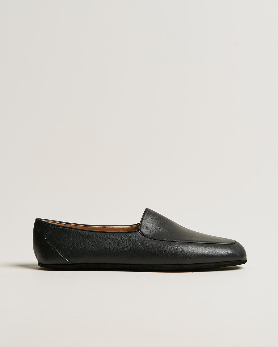 Homme | John Lobb Hampton Travel Slipper Black Lamb Leather | John Lobb | Hampton Travel Slipper Black Lamb Leather