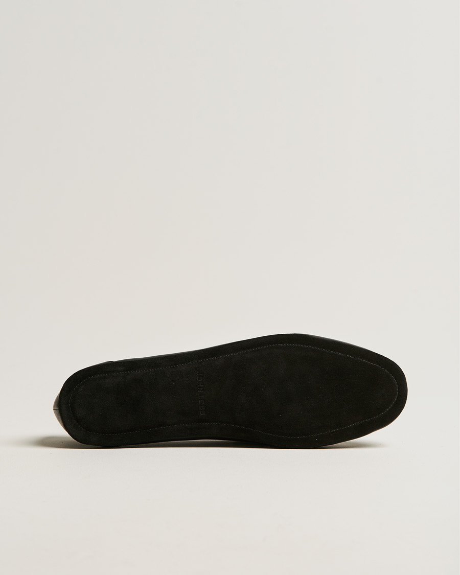Homme | John Lobb Hampton Travel Slipper Black Lamb Leather | John Lobb | Hampton Travel Slipper Black Lamb Leather