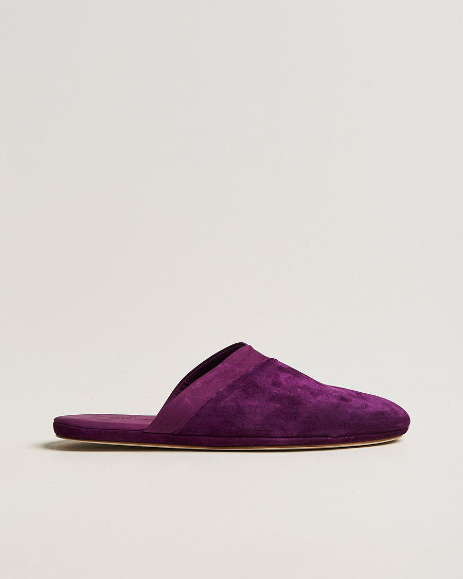 Homme | John Lobb Knighton Slipper Purple Cashmere Suede | John Lobb | Knighton Slipper Purple Cashmere Suede