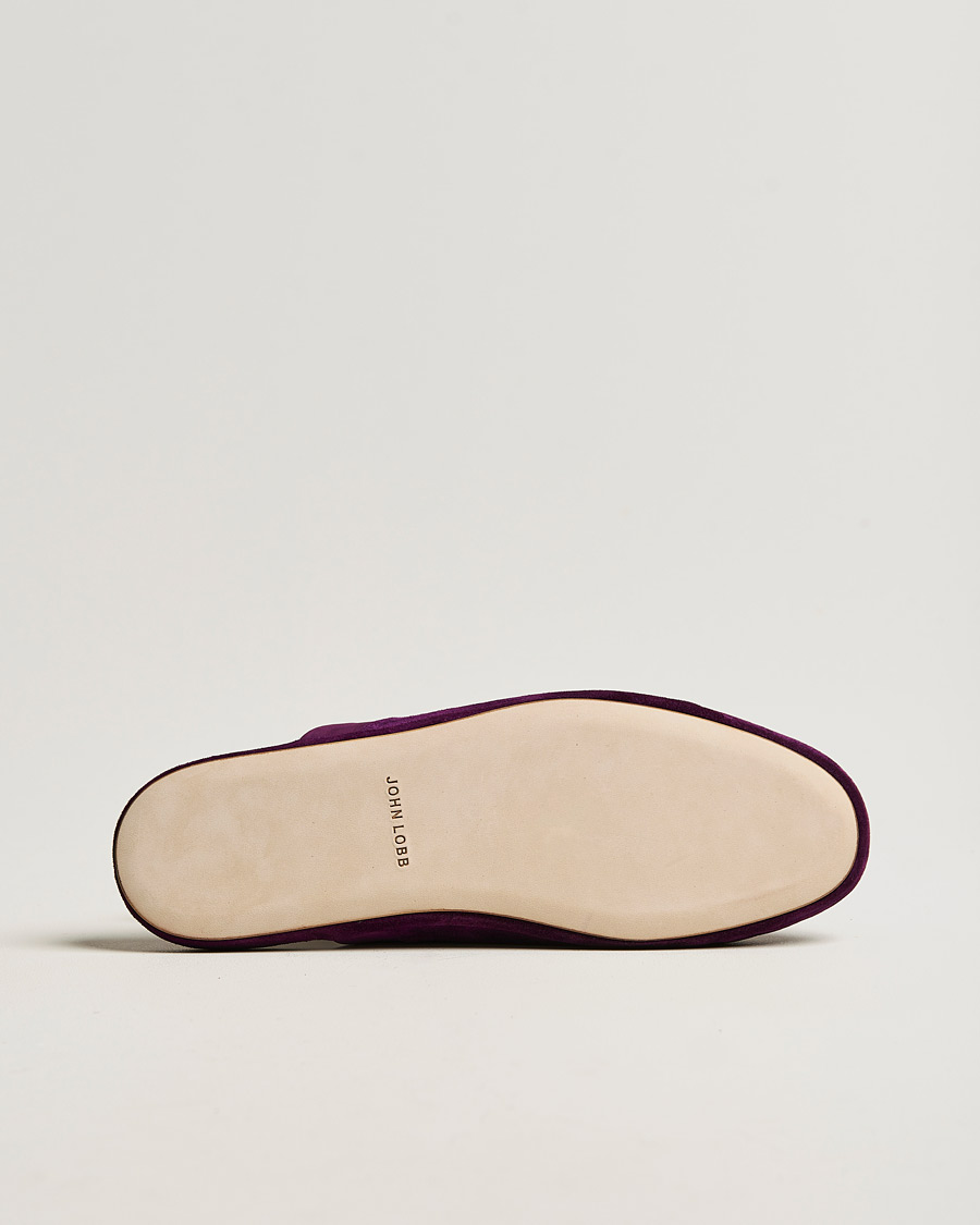 Homme | John Lobb Knighton Slipper Purple Cashmere Suede | John Lobb | Knighton Slipper Purple Cashmere Suede