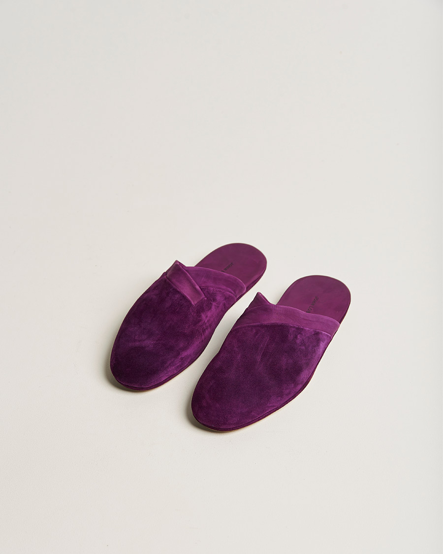 Homme | John Lobb Knighton Slipper Purple Cashmere Suede | John Lobb | Knighton Slipper Purple Cashmere Suede