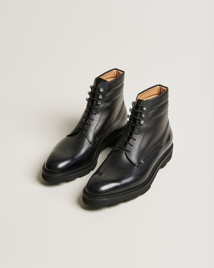 Homme | Chaussures Faites Main | John Lobb | Adler Leather Boot Black Calf