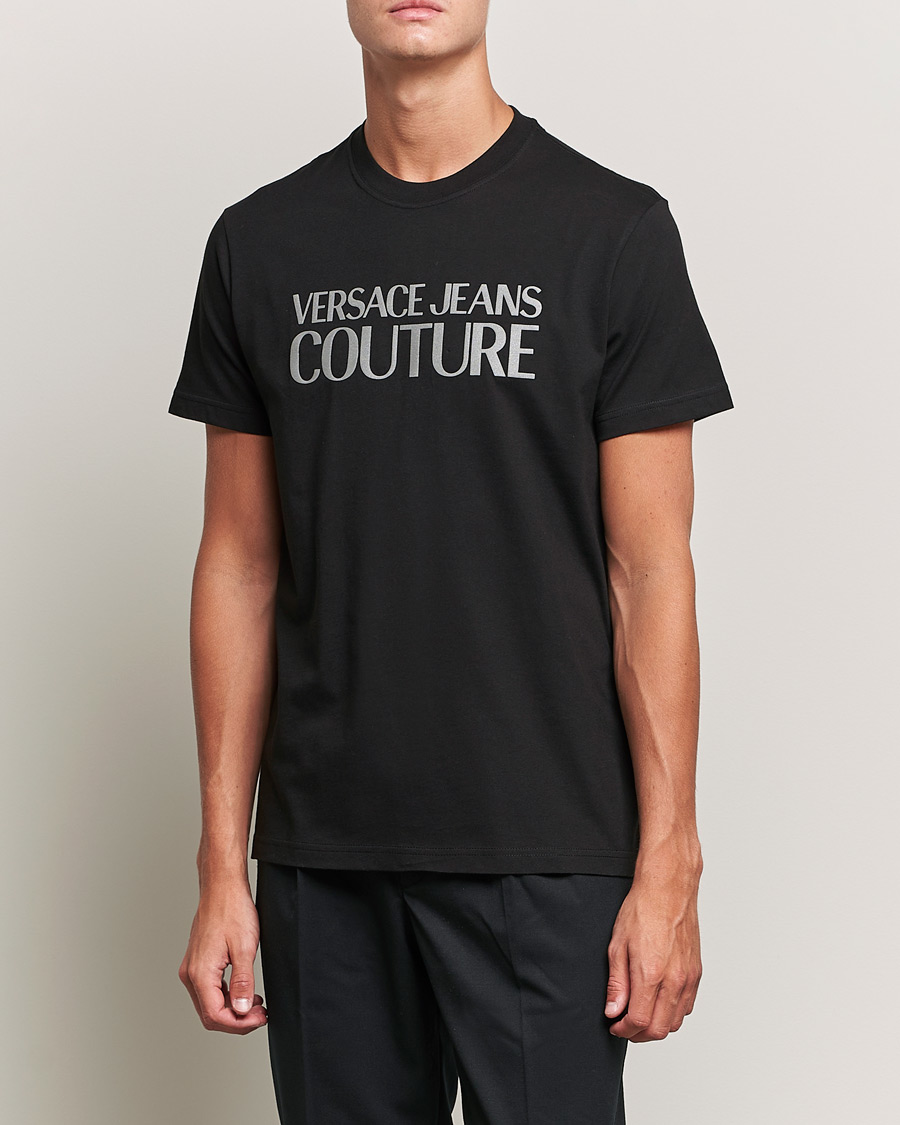 Homme | T-shirts | Versace Jeans Couture | Logo T-Shirt Black/Silver