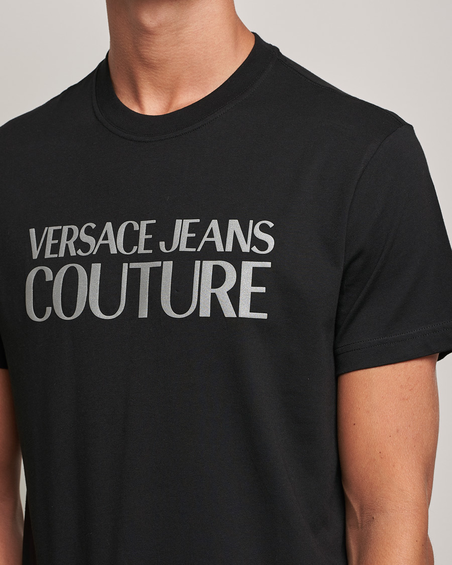 Homme | T-shirts | Versace Jeans Couture | Logo T-Shirt Black/Silver