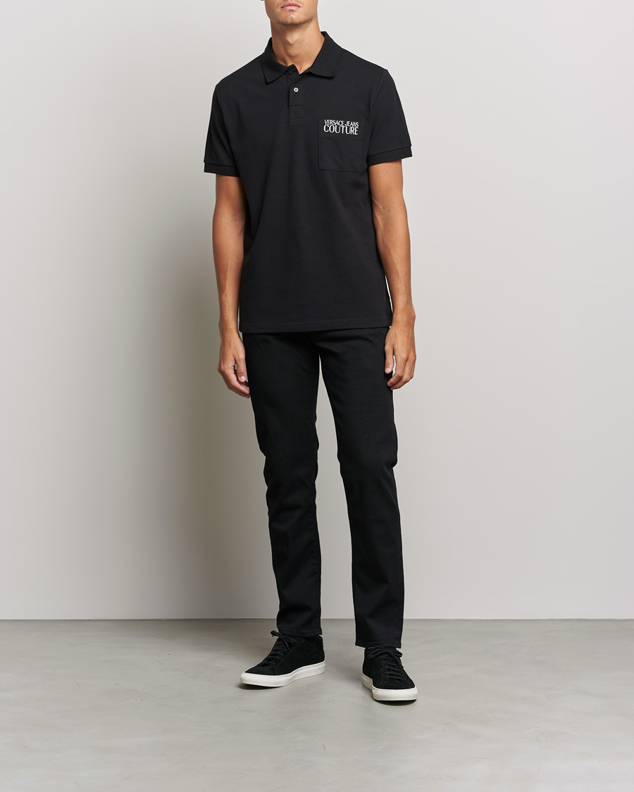Homme | Polos | Versace Jeans Couture | Logo Polo Shirt Black
