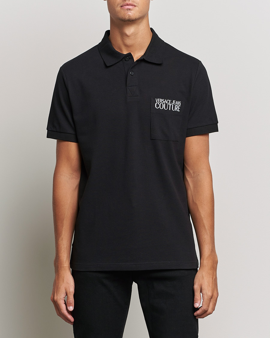 Homme | Polos | Versace Jeans Couture | Logo Polo Shirt Black
